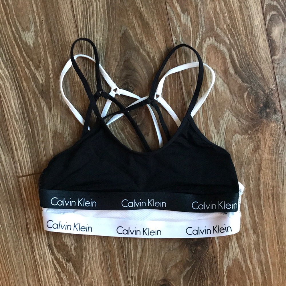 SOLD NEVER WORN Two Calvin Klein Bralettes sz S